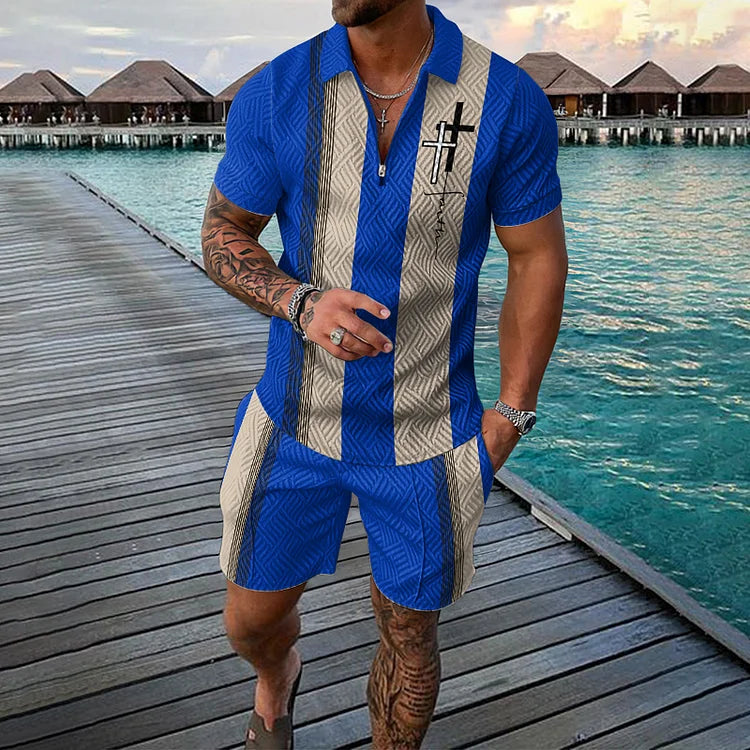 Cross Faith Polo Shirt And Shorts Co-Ord - DUVAL