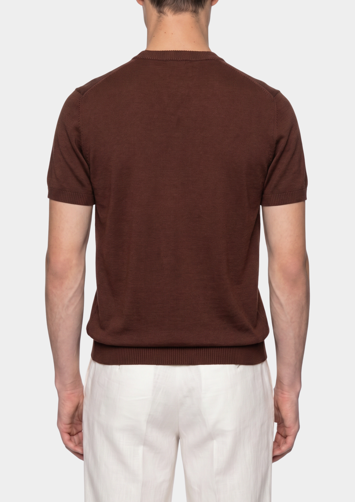 Essential Coffee Knitted Crewneck T-Shirt