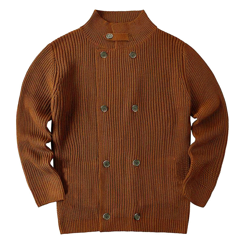 men's-solid-color-button-knit-jacket