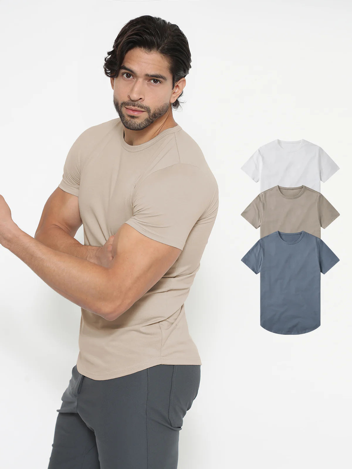 3-Pack All Day Elite Curve-Hem Tee