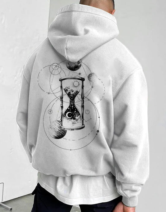 Cosmic Sun Moon Hourglass Art Illustration Hoodie