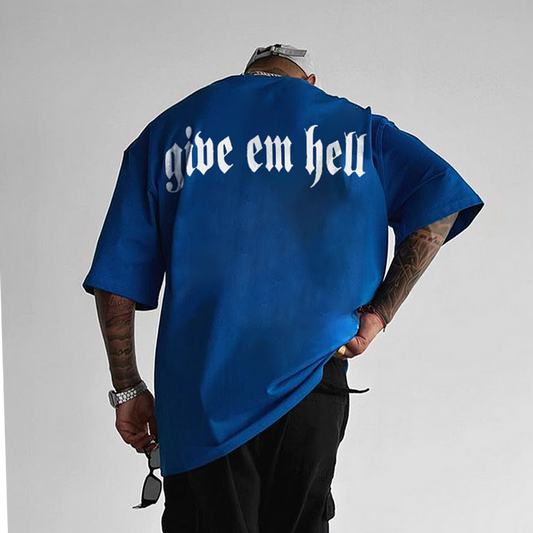 Oversized 'Give Em Hell' Tee