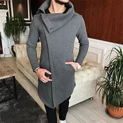 Casual Slanted Placket Coat - DUVAL