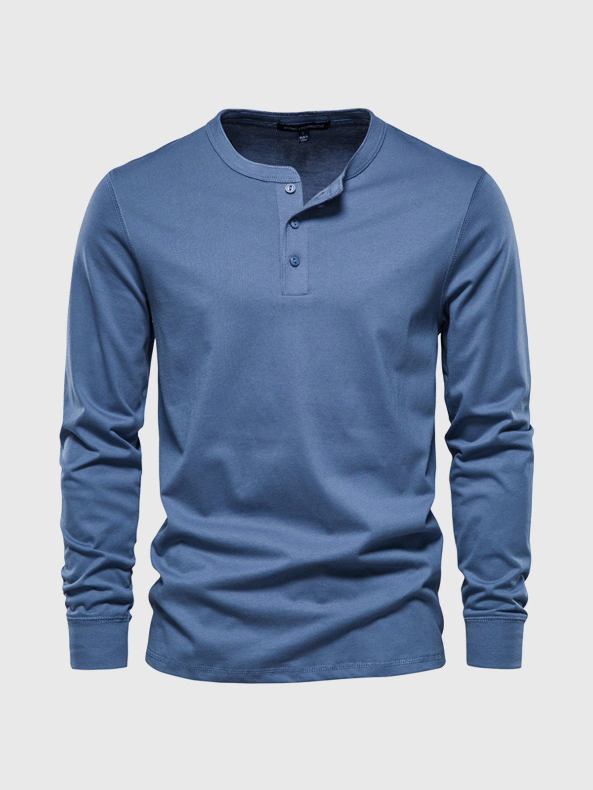 Classic Cotton long Sleeve Henley Shirt