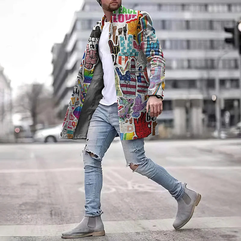 Fashion Street Love And Peace Coat