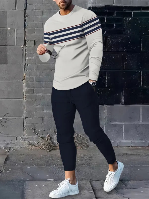 Long Sleeve Casual Two-piece Set - DUVAL