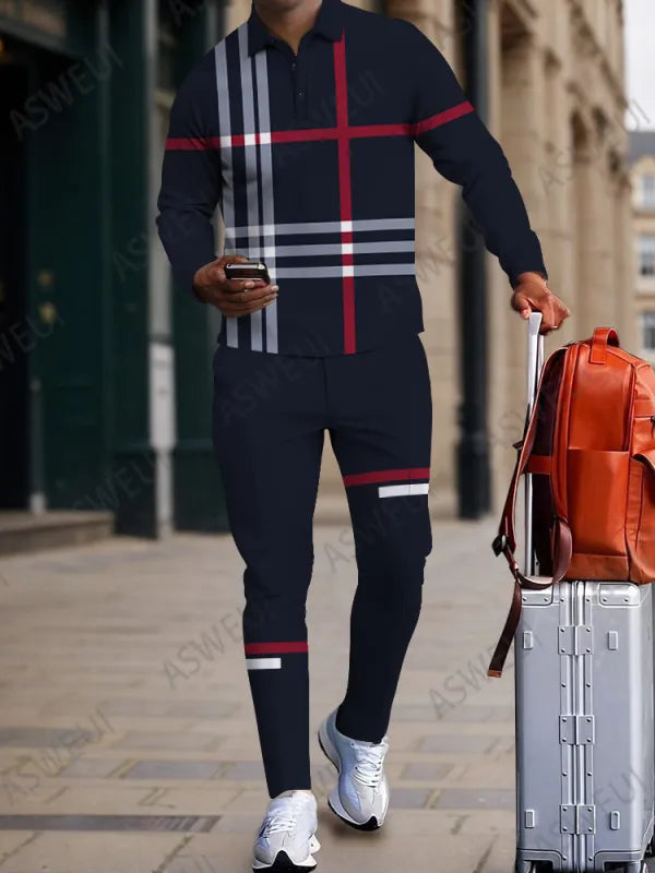 Long Sleeve Zipper Two-piece Set - DUVAL