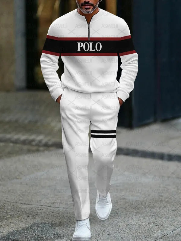 Long Sleeve Zipper Two-piece Set - DUVAL