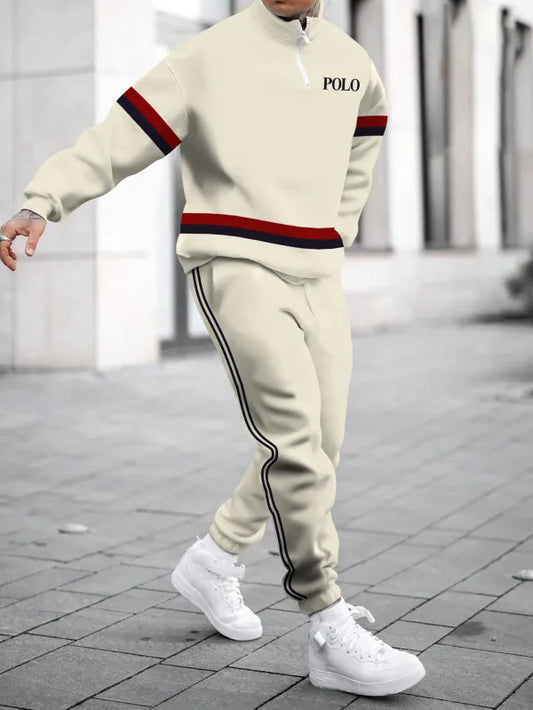 Long Sleeve Zipper Two-piece Set