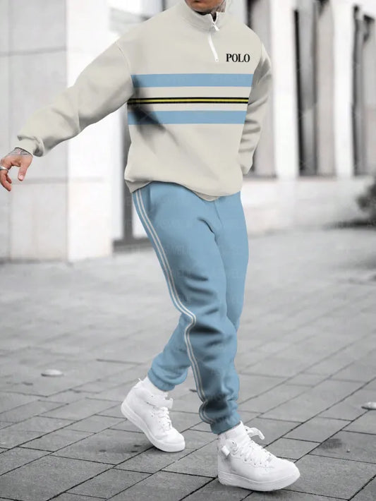 Long Sleeve Zipper Two-piece Set