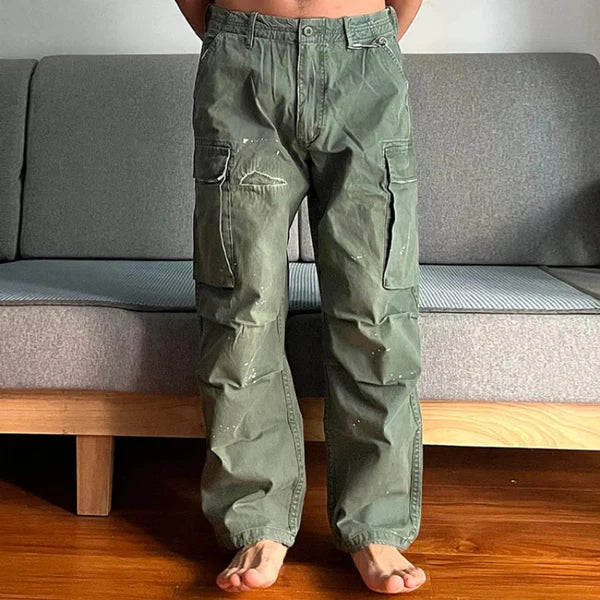 Loose Large Pocket Wear-resistant Cargo Paratrooper Pants