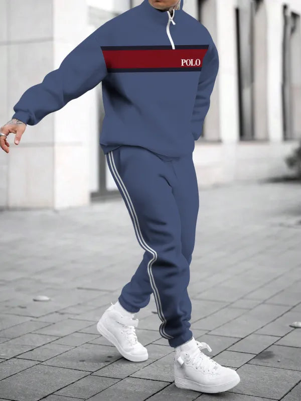 Long Sleeve Zipper Two-piece Set - DUVAL