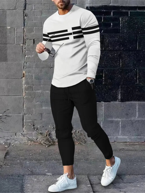 Long Sleeve Casual Two-piece Set - DUVAL