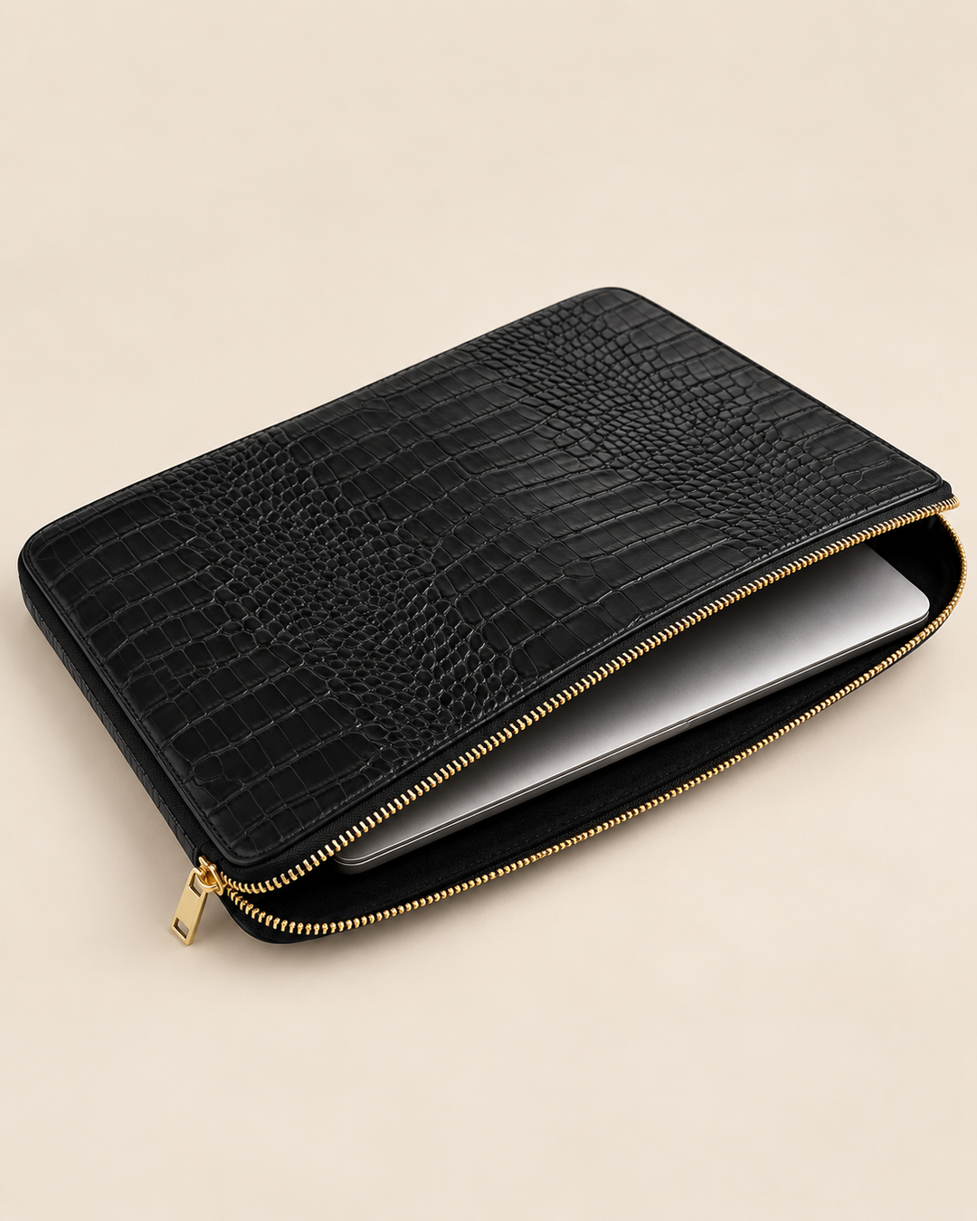 The Basel 34 — Croc-Texture 13" Laptop Portfolio