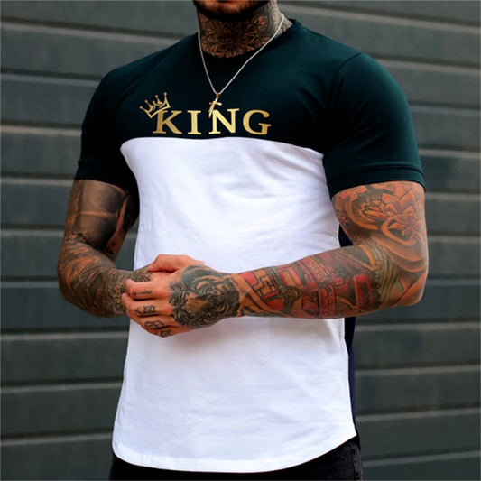 King Crown Fitted Green and White T-Shirt