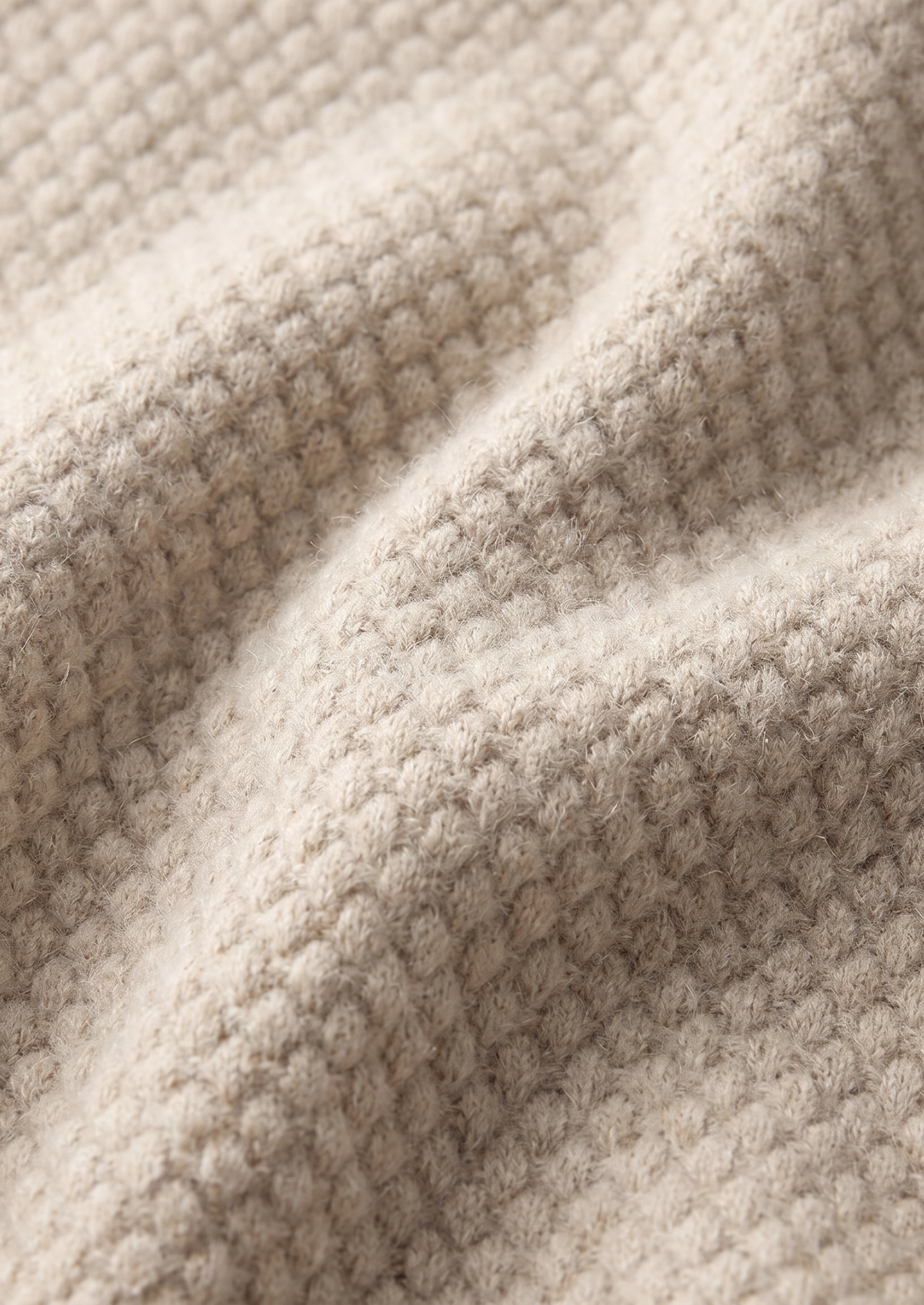 Premium Cashmere Ivory Two-Tone Polo