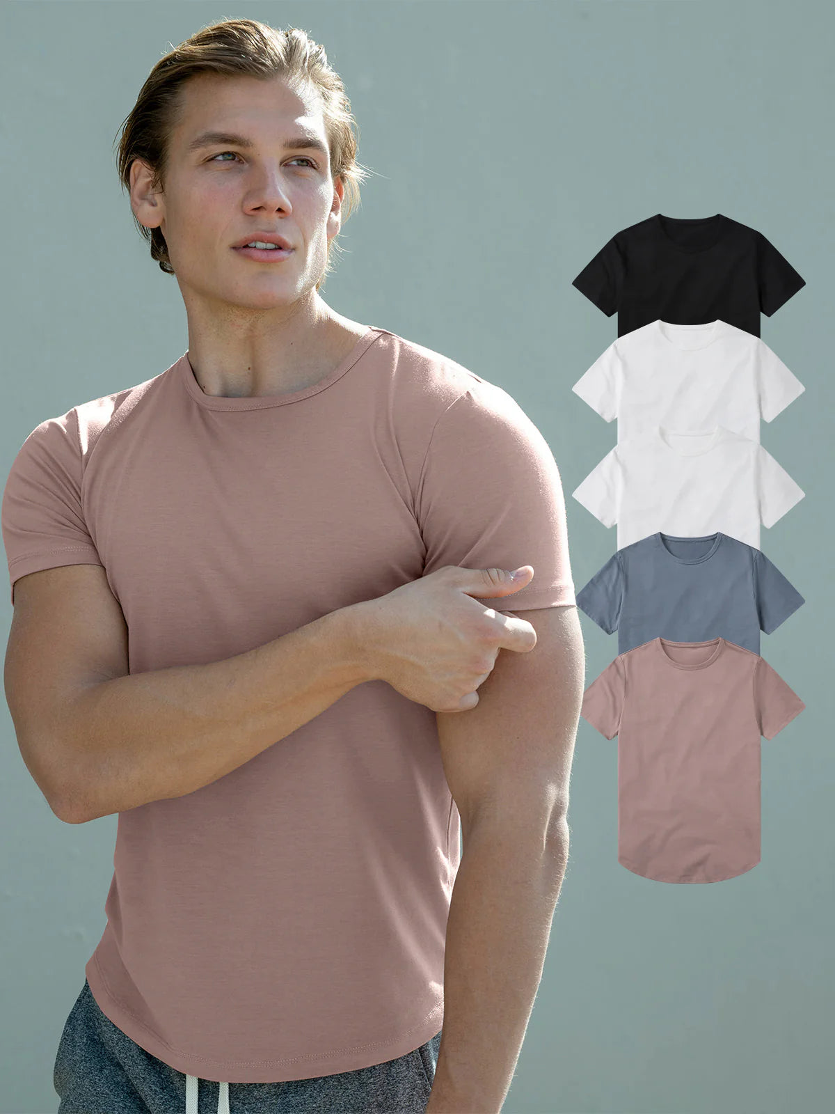 5-Pack All Day Elite Curve-Hem Tee