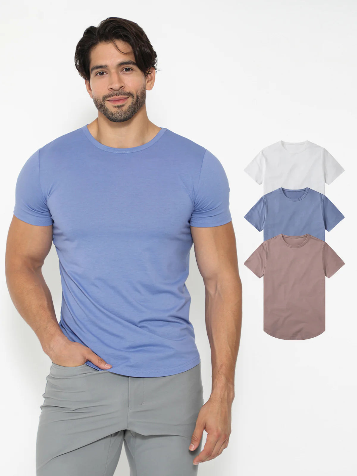 3-Pack All Day Elite Curve-Hem Tee