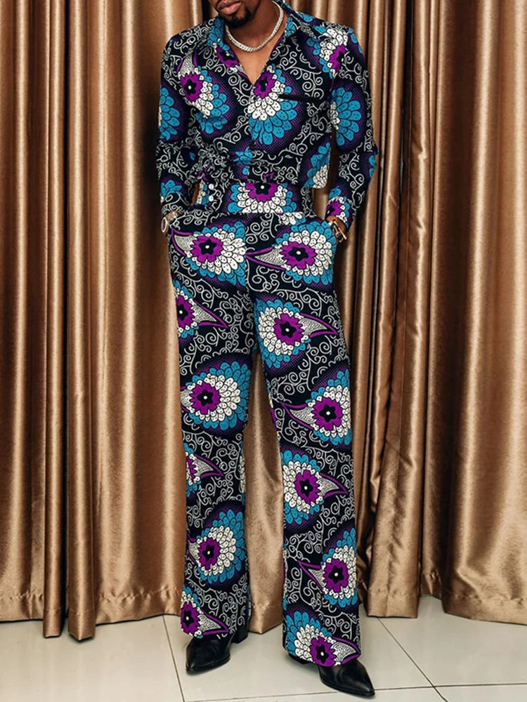 Palace Multicolor Flowers Shirts & Pants Set - DUVAL