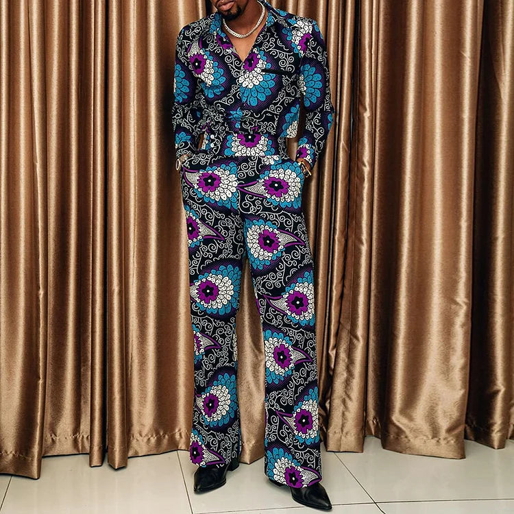 Palace Multicolor Flowers Shirts &amp; Pants Set - DUVAL