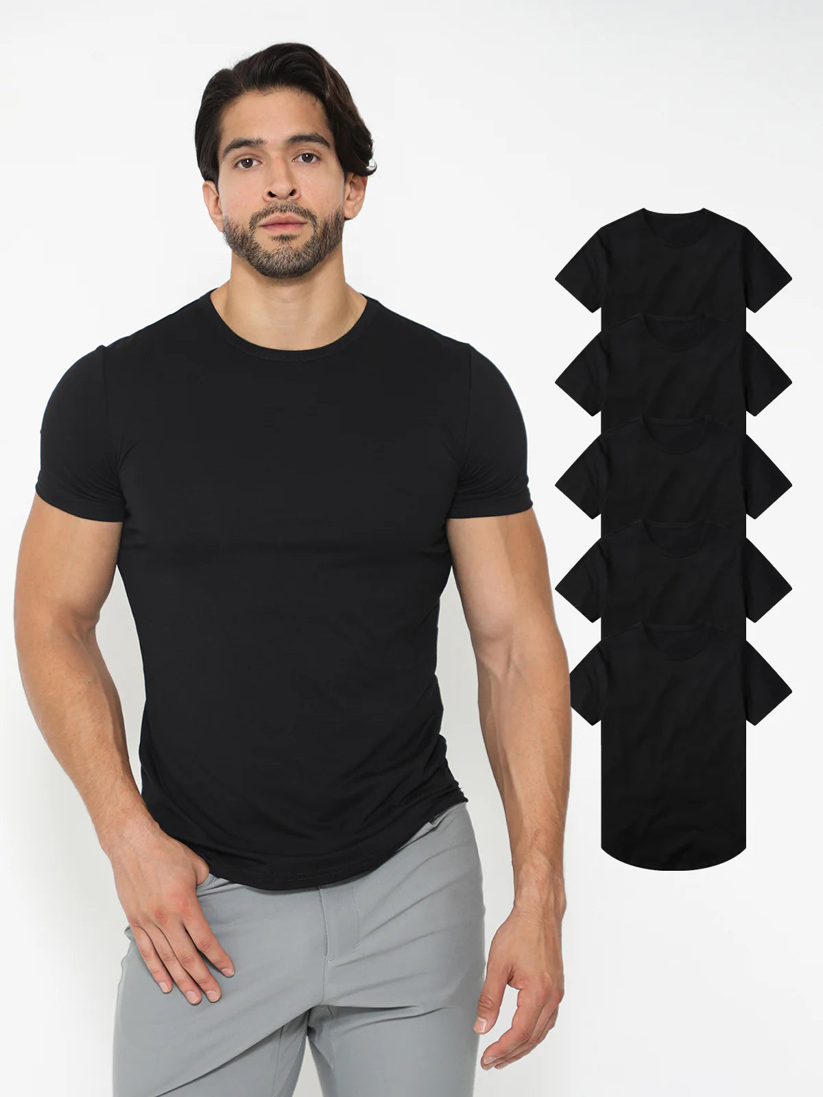 5-Pack All Day Elite Curve-Hem Tee