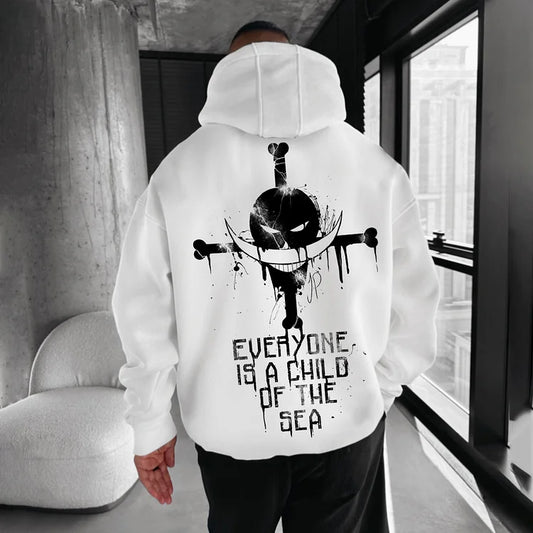 Oversize "One Piece" Print Hoodie