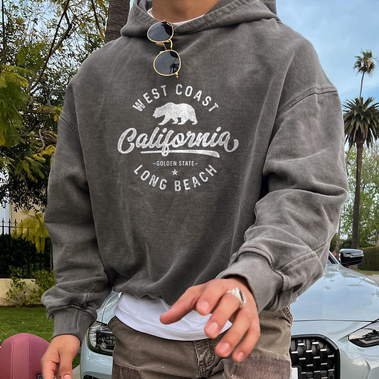 Vintage Oversized "California" Print Sweatshirt
