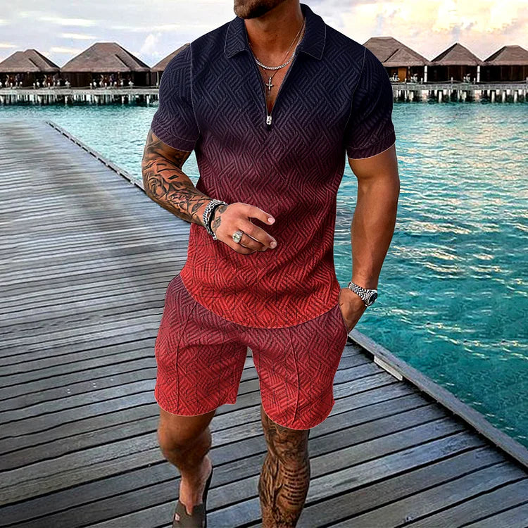 Sunkissed Polo Shirt And Shorts Co-Ord - DUVAL
