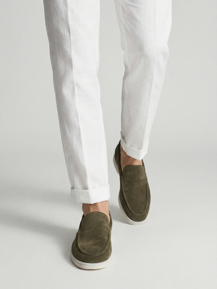 Olive Yacht Loafers