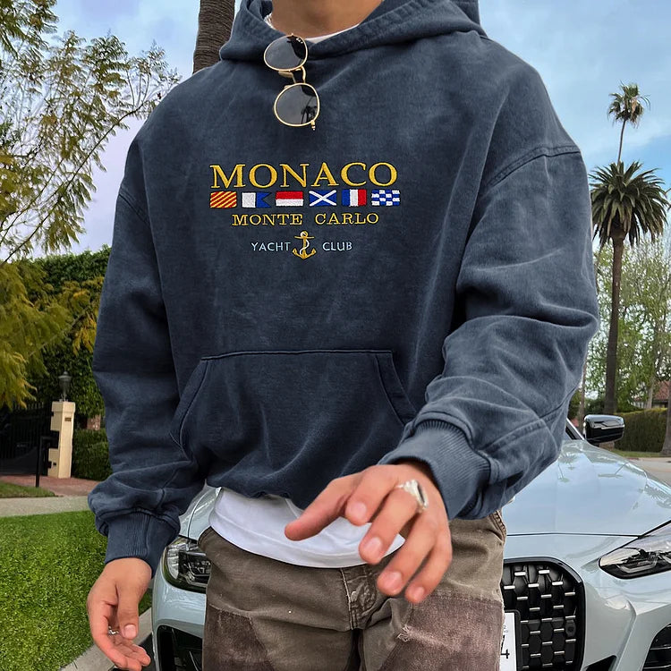 Vintage Monaco Monte Carlo Yacht Club Hoodie - DUVAL