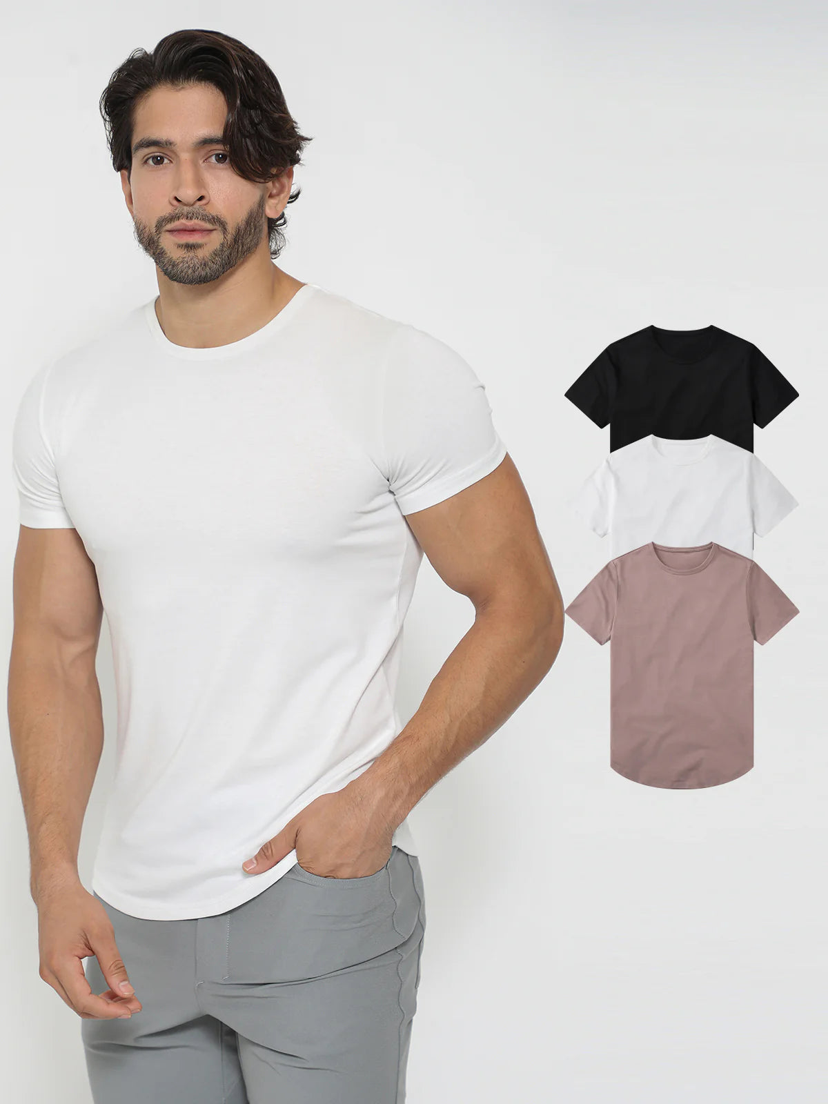 3-Pack All Day Elite Curve-Hem Tee