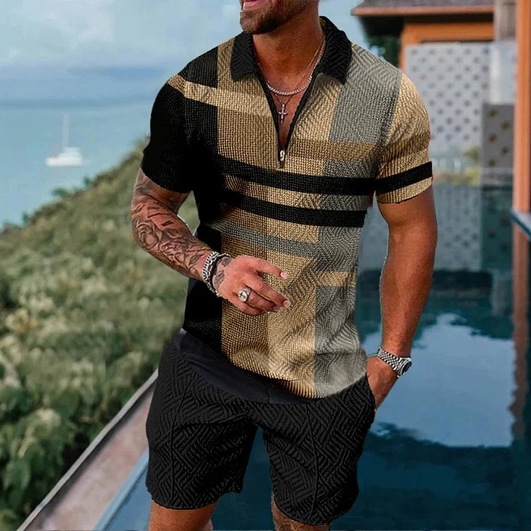 Jubal Polo Shirt And Shorts Co-Ord - DUVAL