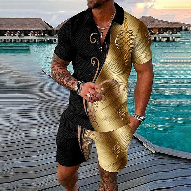 God of War Polo Shirt And Shorts Co-Ord - DUVAL