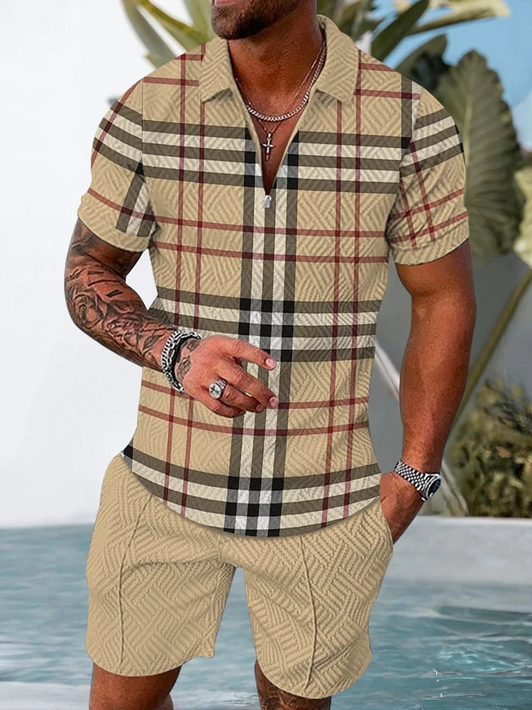 Zeno Polo Shirt And Shorts Co-Ord - DUVAL