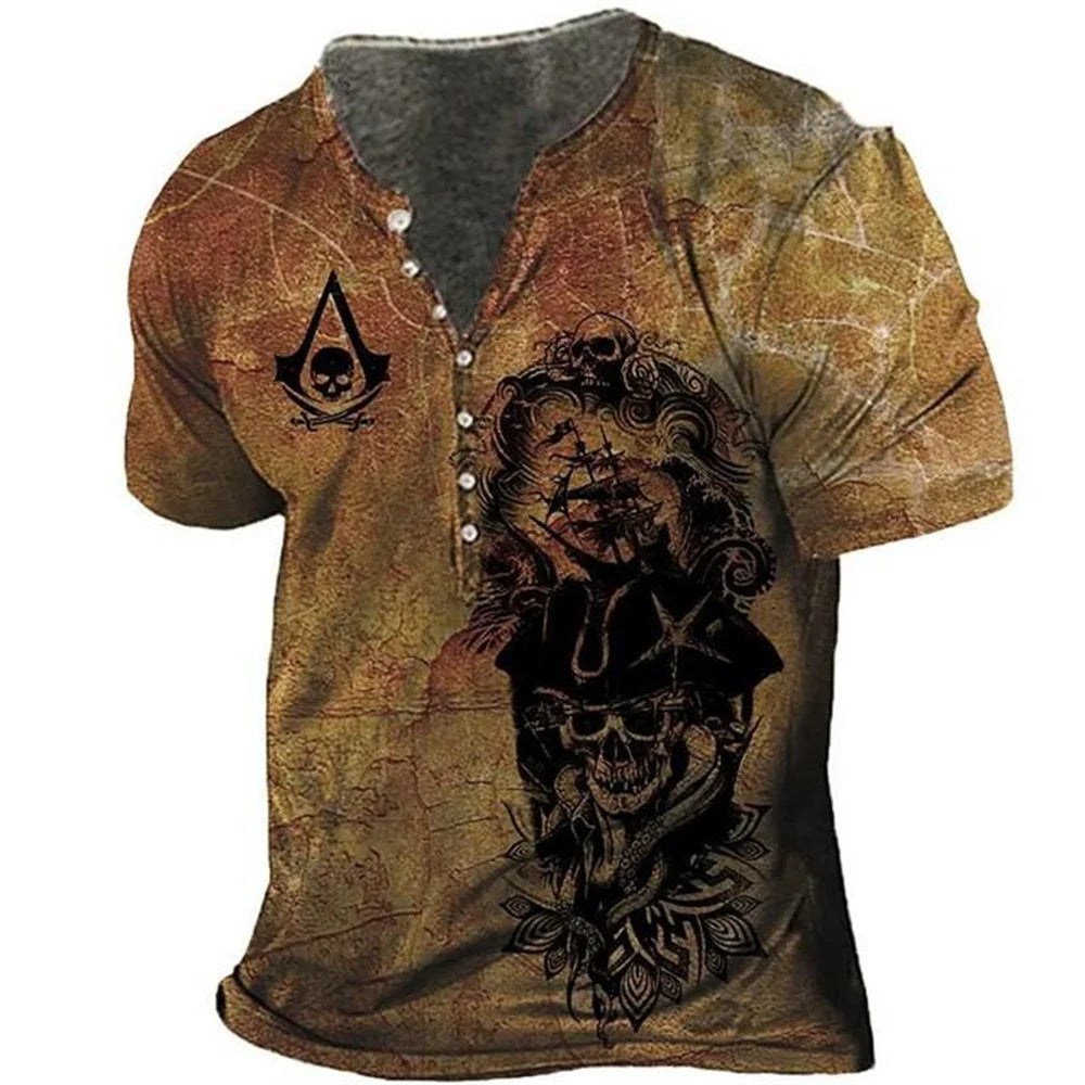 Skull Pirate 2 Vintage T-Shirt - DUVAL