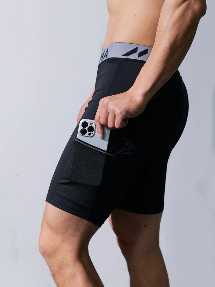 Compression 9" Short With Pockets - DUVAL