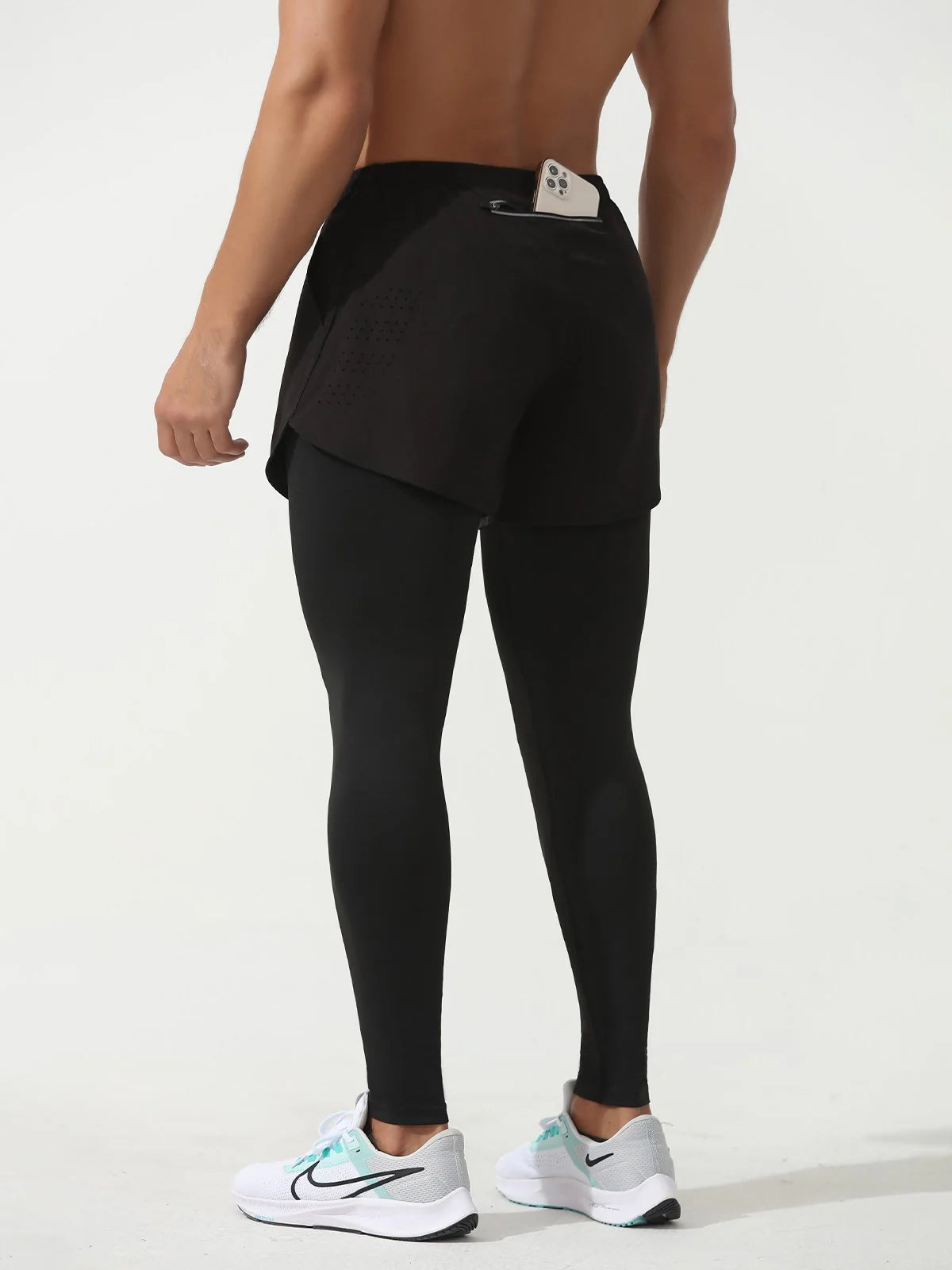 M's Interval Workout Pant 2 in 1 Compression Tight + Short Combo