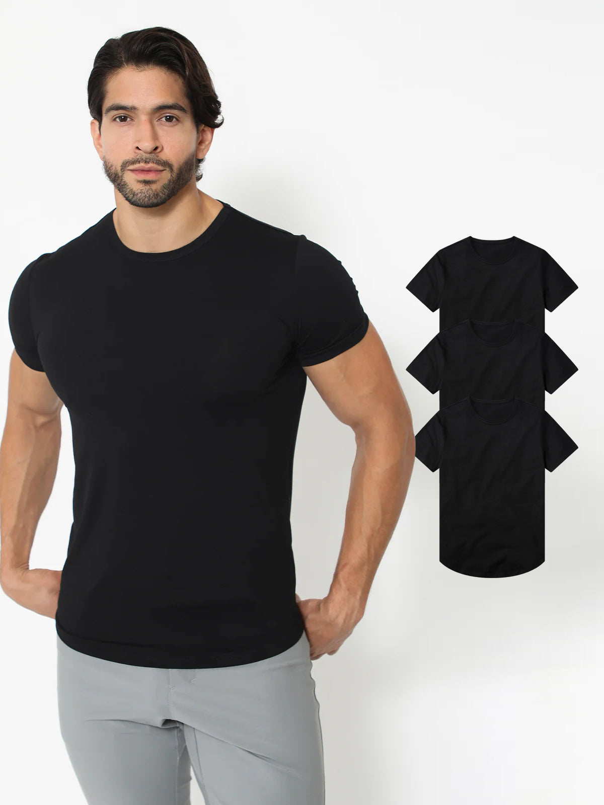 3-Pack All Day Elite Curve-Hem Tee