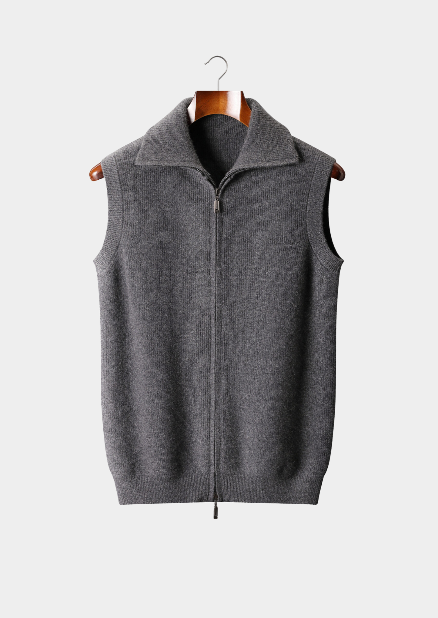 Pure Cashmere Dark Gray Body Warmer Vest