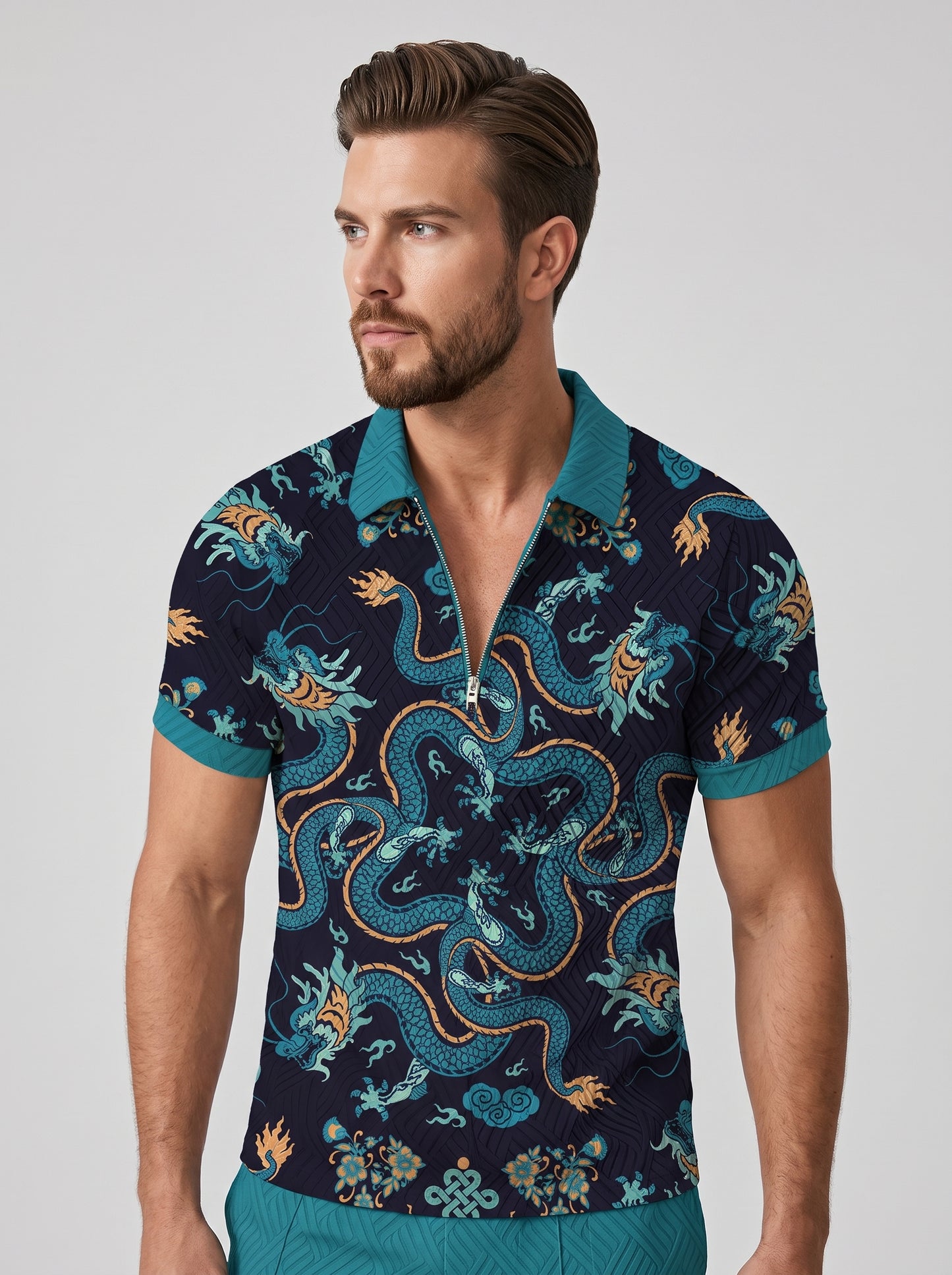 The Radiant Reef Polo Set