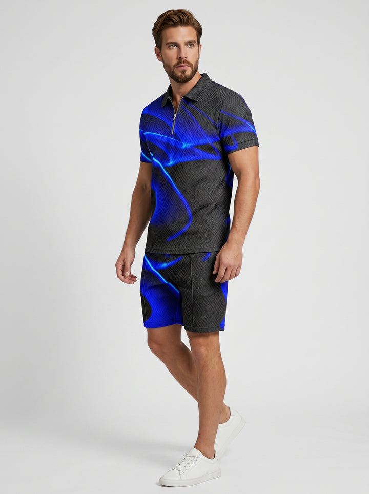 The Galaxy Blue Polo Set