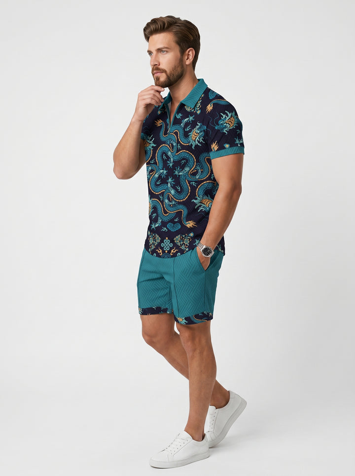 The Radiant Reef Polo Set