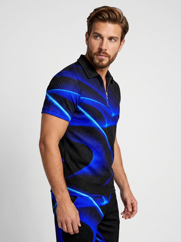 The Galaxy Blue Polo Set