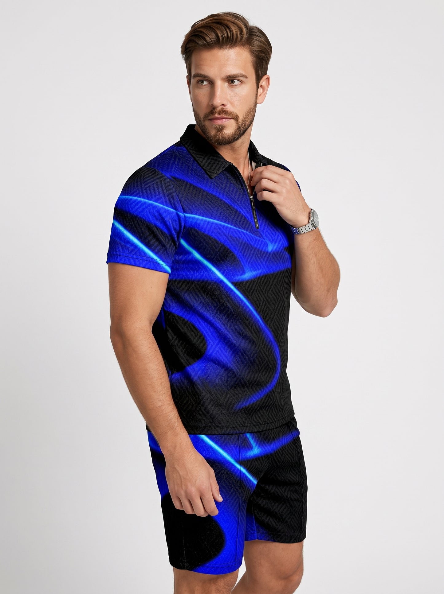The Galaxy Blue Polo Set
