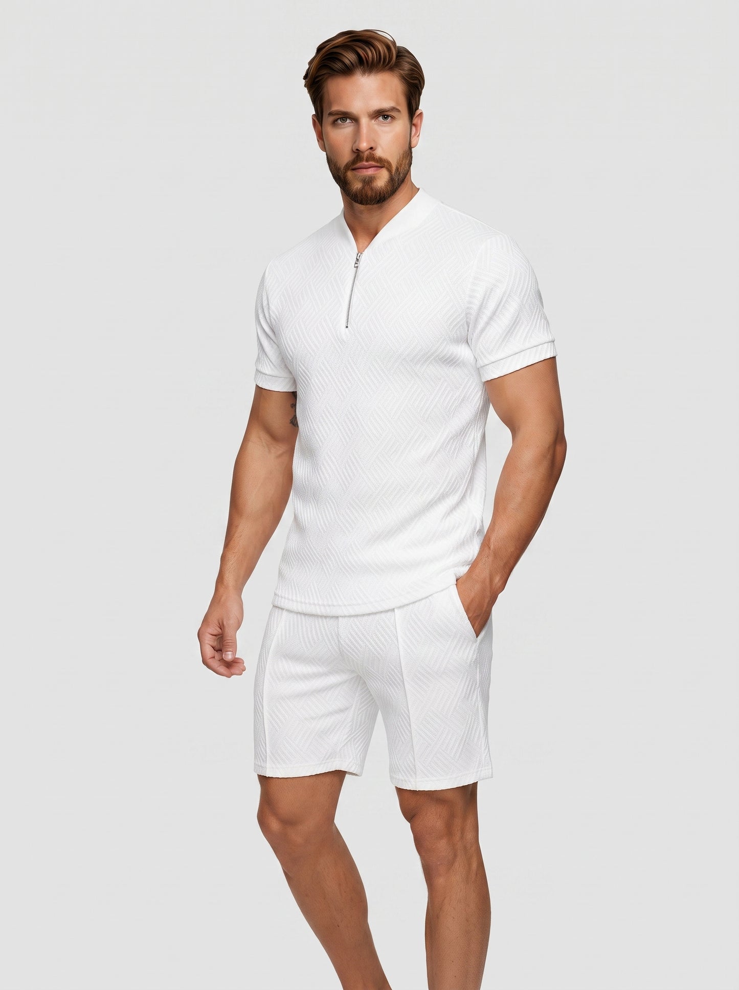 The Infinity White Polo Set