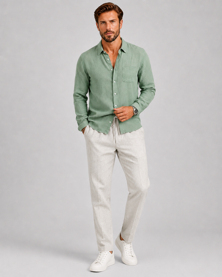 Aurelio Longsleeve Summer Set - Green/beige