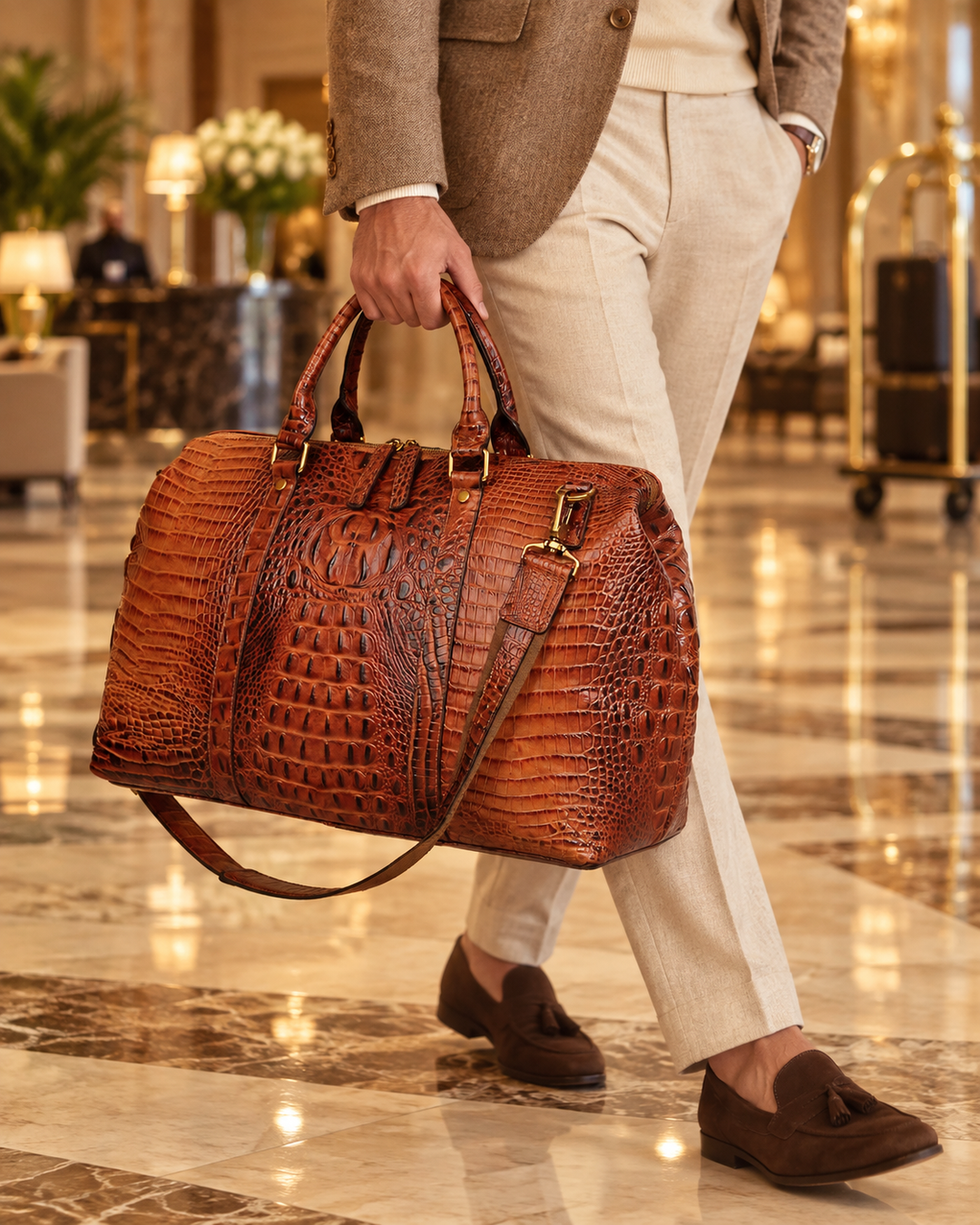 The Belgrade 46 — Crocodile Travel Bag