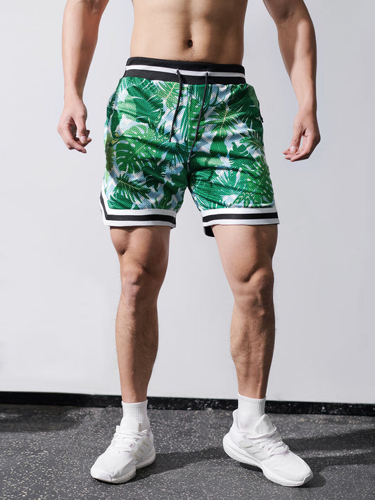 Gym To Street Mesh 6" Short-Palm Print