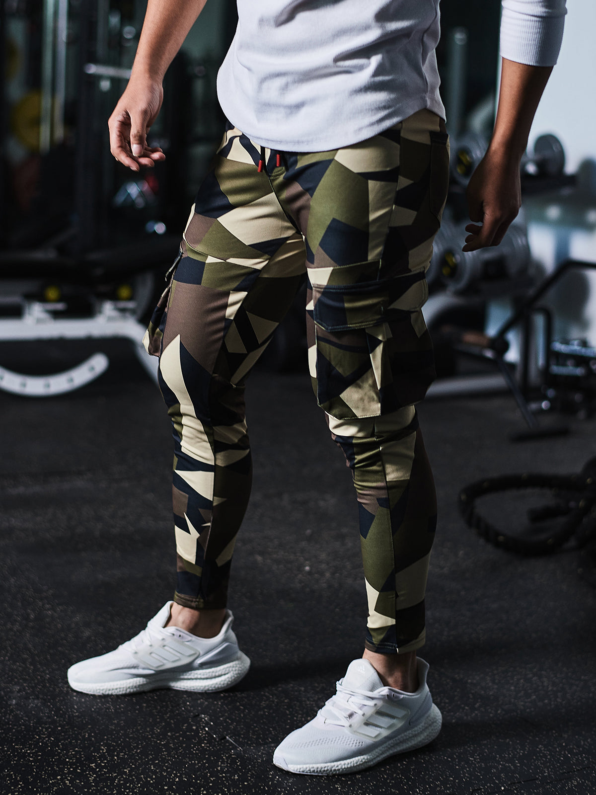 All Season Essential Check Print Cargo Jogger Pants