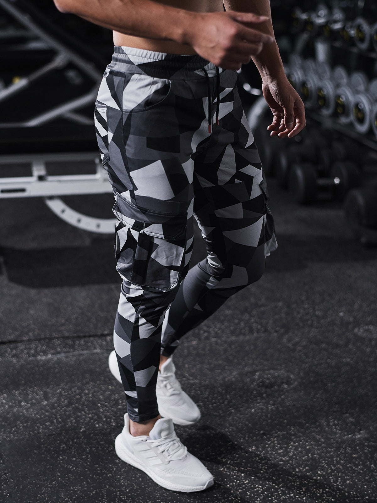 All Season Essential Check Print Cargo Jogger Pants